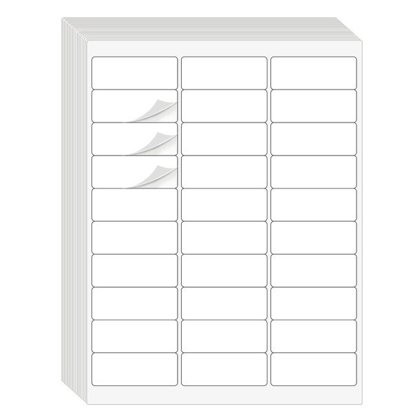 1"x2-5/8" Address Labels (900 Total) - 30/Sheet for Laser/Ink Jet Printers
