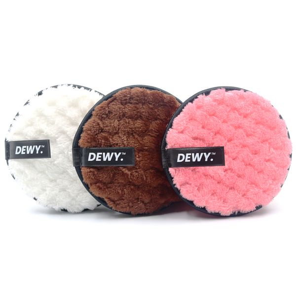Dewy - Makeup Remover Pads Microfibre Face Sponges - Multi - 3 Pack