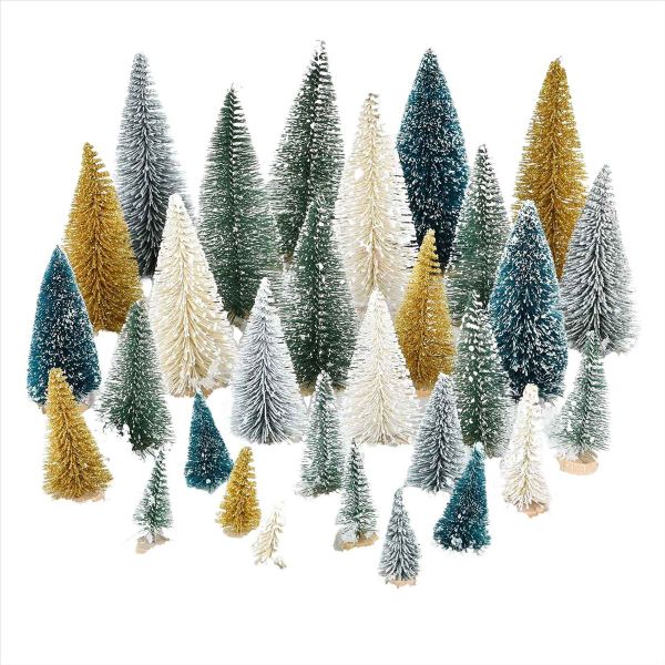 Miniature Pine Trees Sisal Trees With Wood Base For Miniature Scenes