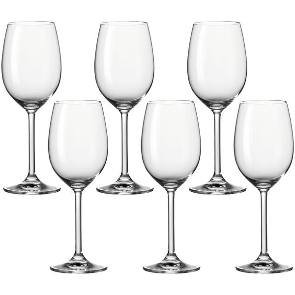 Leonardo Daily White Wine Glasses - Teqton Crystal Glass - Set of 6 370ml