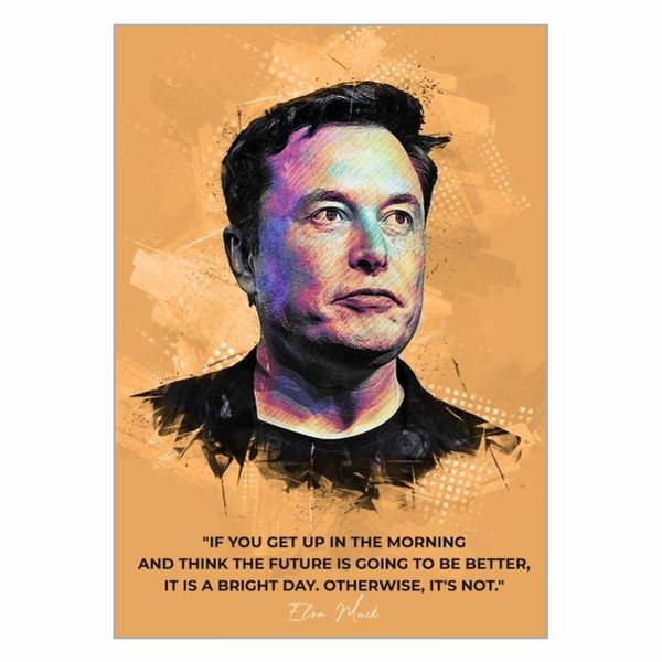 Elon Musk Quote Poster - A1