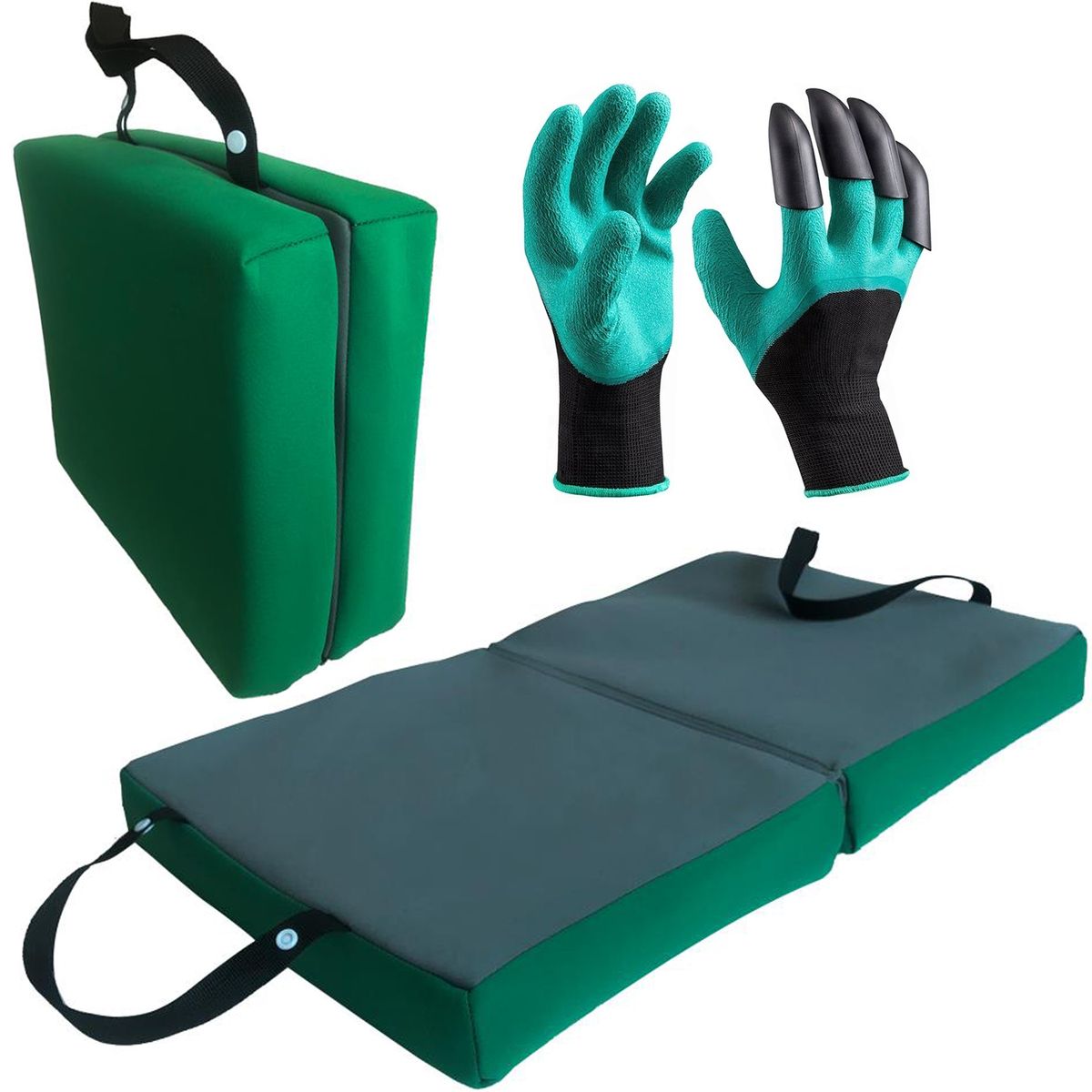 Foldable Kneeler & Garden Gloves Set Extra Thick Knee Pad