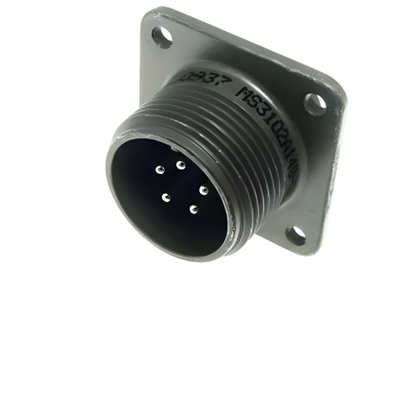 XY3102A-14S-5P: MIL-DTL-5015 Square Flange Receptacle, 5-Pole