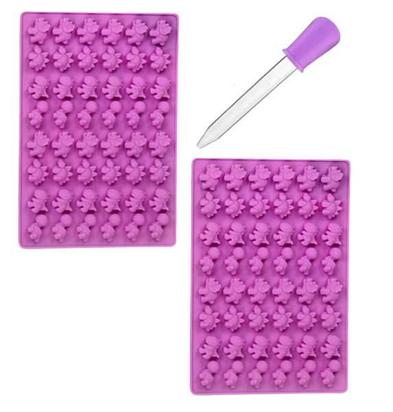 Gloopie Silicone Dinosaur Mould and Recipe Card - Double Pack