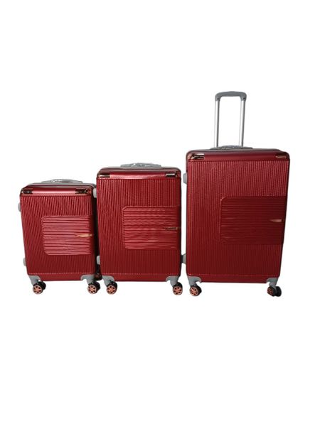 3-Piece Hard Shell Suitcase Set - Red