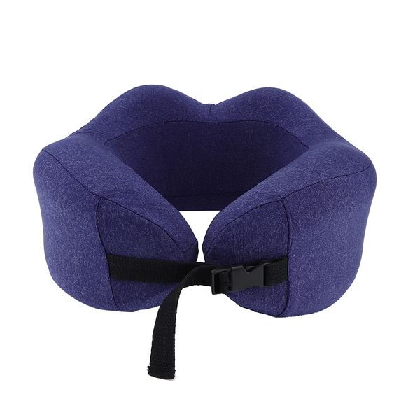 Memory Foam U Shaped Travel Pillow Dark Blue image