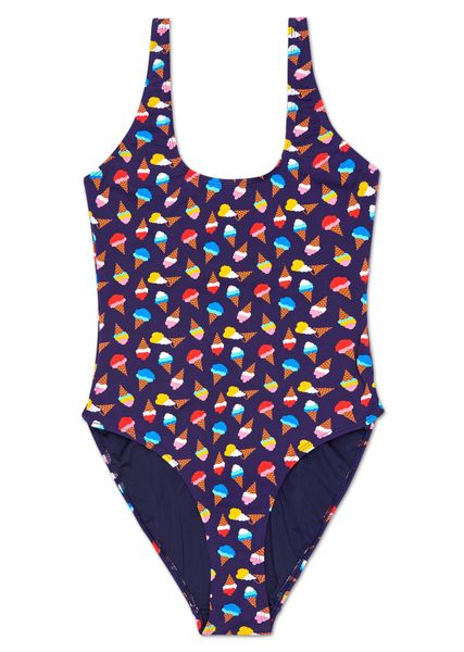 Happy Socks Ice Cream Swimsuit - Navy