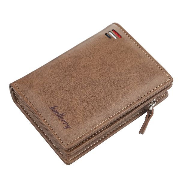 PU Leather Short Vertical Multi-Card Snap Wallet for Men