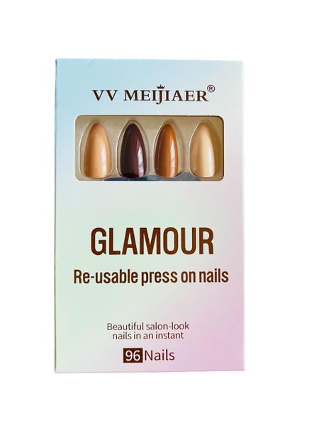 4 Colors 96pc Gel Look nails
