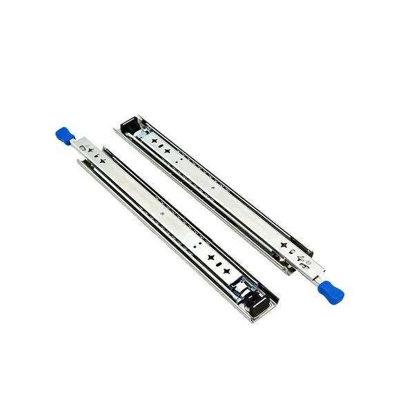2 Pieces 53mm Heavy-Duty Lockable Drawer Slides,Three-joint full extension