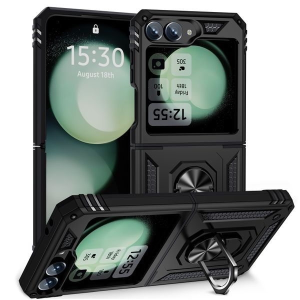 Armor Magnetic Stand Phone Case Compatible With Samsung Galaxy Z Flip7 FE