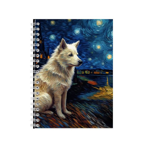 AMERICAN ESKIMO DOG Starry Night Notebook Gift Idea Notepad Pad 107