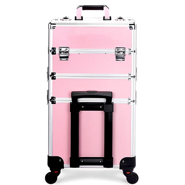 4 Tier Rolling Makeup Case,Train Case,Makeup Travel Case,Cosmetology Case