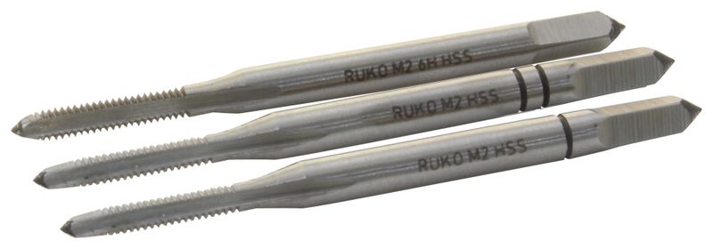 Ruko (230-020) Tap Set, M2 x 0.4 mm, 3 Piece