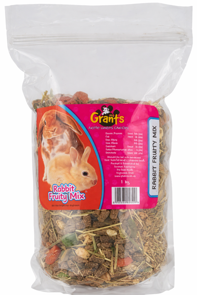 Grants Rabbit Fruity Mix Food 1 Kg x 3