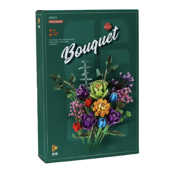 Flower Bouquet Creative Blocks Toy Set - (975 Pieces) - Yellow &amp; Sunflower