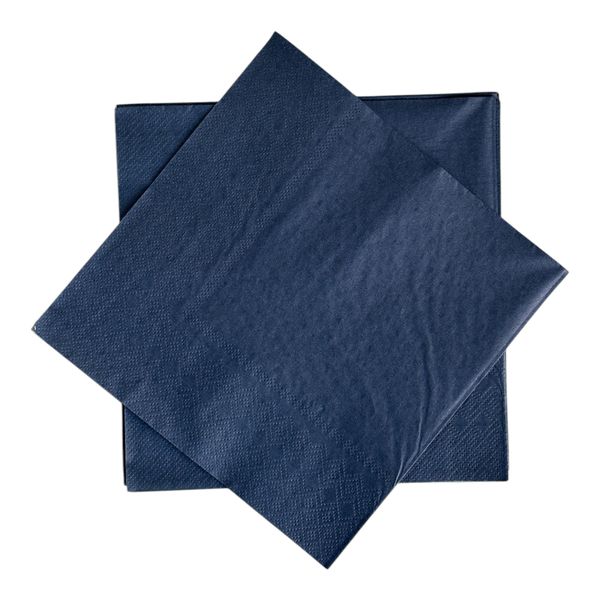 Midnight Blue Paper Serviettes, 20 Piece