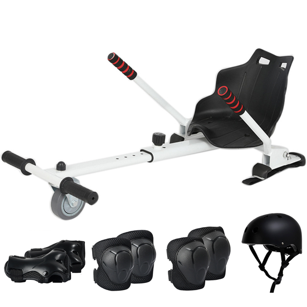 Hoverboard Kart Adjustable Hoverboard Seat with Protective Gear Set for Kid