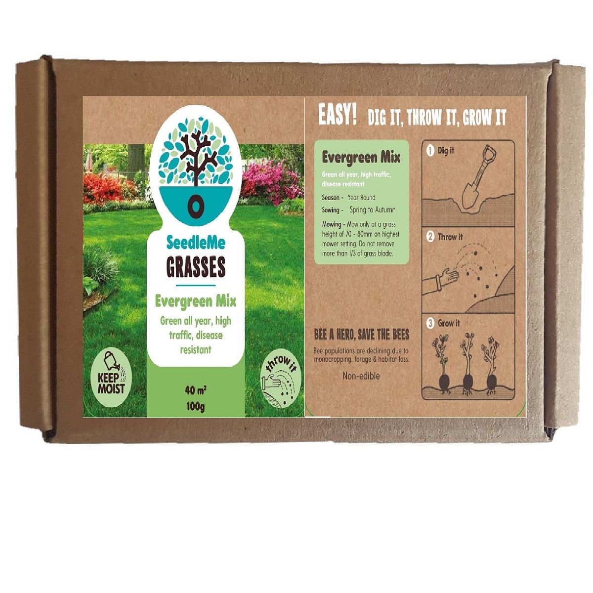 Evergreen Grass Lawn Seed 500g 12.5 sqm by Seedleme Shop Today. Get it Tomorrow!