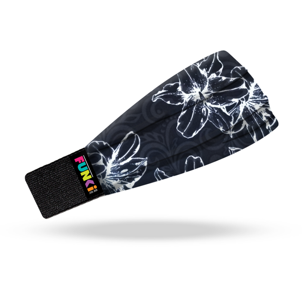 Funki Black And White Hibiscus Adult Headband image
