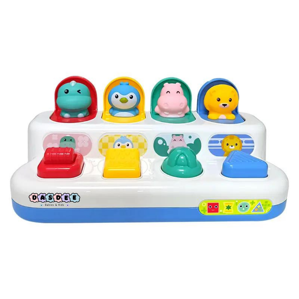 Pop-Up Safari Friends - Cause and Effect Animal Colour Toy - Baby and Toddler