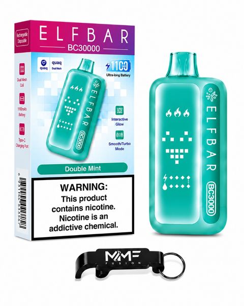 Elf Bar MMF BC30000 Puffs Disposable Vape - Double Mint (Pack of 5)