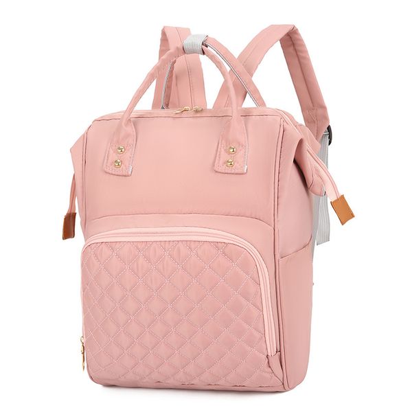 Multifunctional Stylish Mommy Diaper Travel Backpack - Pink