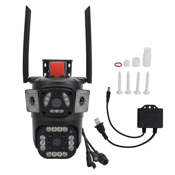 8MP 4K Triple - Lens Outdoor Security Cam: Color Night Vision, Motion, WiFi