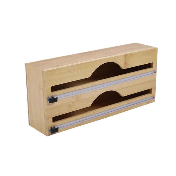 Wooden Foil and Cling Wrap Cutter Dispenser JC-226