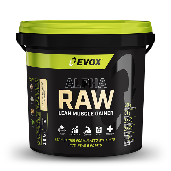 Evox Alpha Raw Lean Mass Gainer Vanilla Oat Cookie 3.6kg
