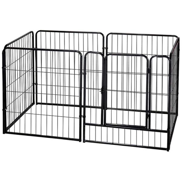 Pet Foldable Indoor &amp; Outdoor Metal Dog Cage Playpen - 120cm