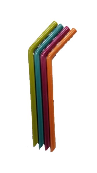 Set of 4 Reusable Silicone Straw