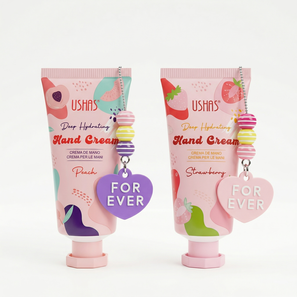 2 Pieces Ushas Deep Hydrate HandCream Duo Gift set Forever peach Strawberry