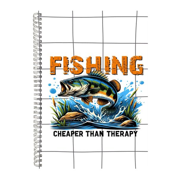 Cheaper A4 Notebook Spiral and Lined Fishing Lover Graphic Notepad Gift 196
