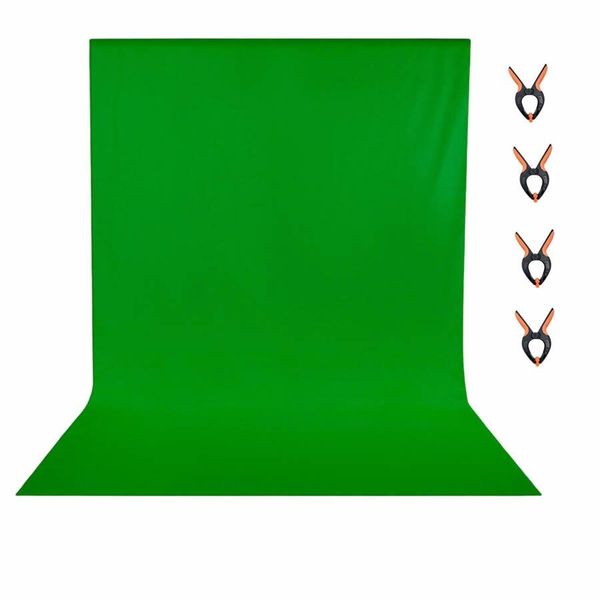 6M X 3M Photography Green Chromakey Backdrop Screen With Spring Clips