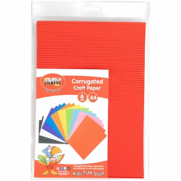 Crazy Crafts A4 Corrugated Craft Paper 6pcs