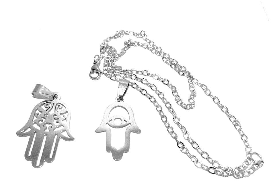 Stainless Steel Ladies Hamsa Necklace Mix & Match Pendant Size - EM33 ...