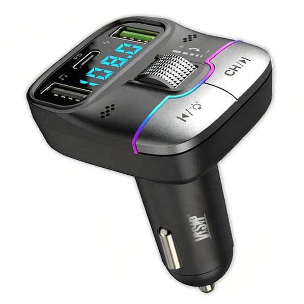 Universal Bluetooth Car Charger FM Transmitter with Fast Charging Ports