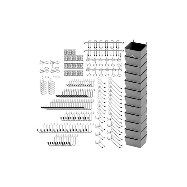 ALANES 248 Piece Pegboard Hooks Set with Accessories Metal Hanging Hooks Set