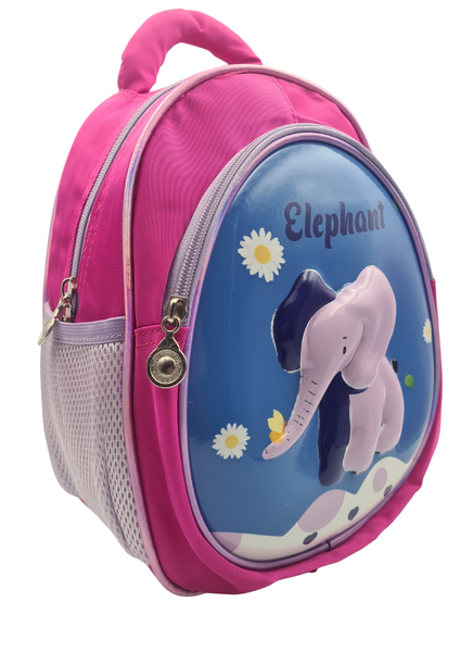 Toddler &amp; Preschool School Bag Backpack with 3D Elephant Design - Pink