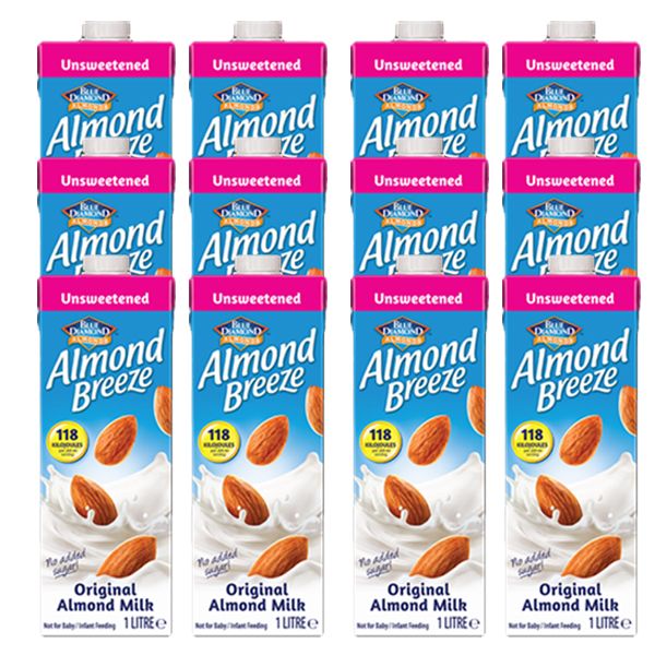 Almond Breeze Almond Milk Unsweetened - 16 x 1L