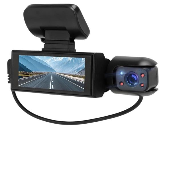 1080P FHD Dual Dash Cam Rotatable Lens Night Vision &amp; Reversing Aid