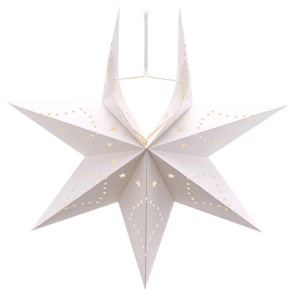 Hanging Paper 7 Pointed Star Lantern, Christmas Hanging Star Decorations fo