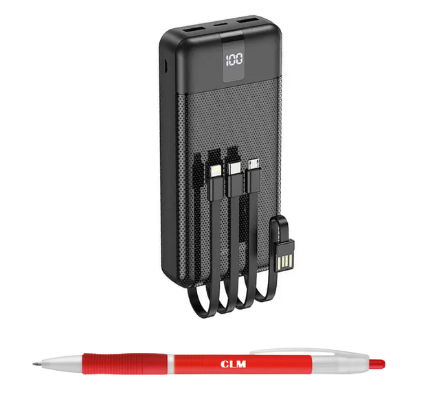 Borofone BJ20A 20000mAh 5 Output and 3 Input Power Bank with CLM Pen