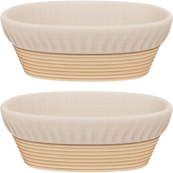 Sondiko Oval Sourdough Proofing Basket Set with Liner Cloth