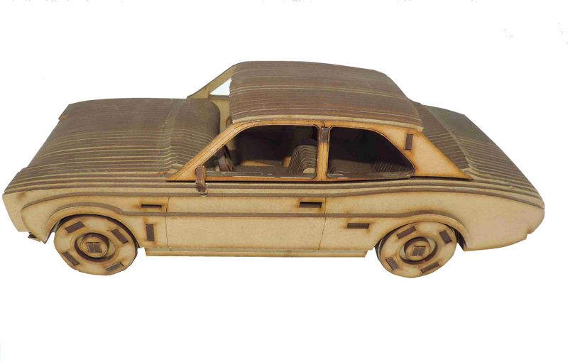 Ford Escort Mk1 3D Puzzle Wooden 3D Model By Everything Laser