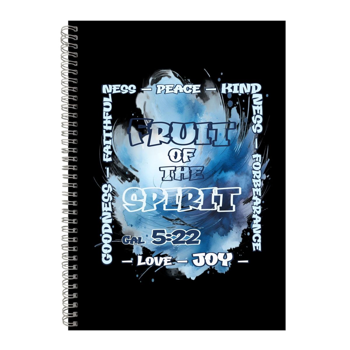 Fruit Of The Spirit A4 Notebook Spiral Lined Bible Verse Graphic