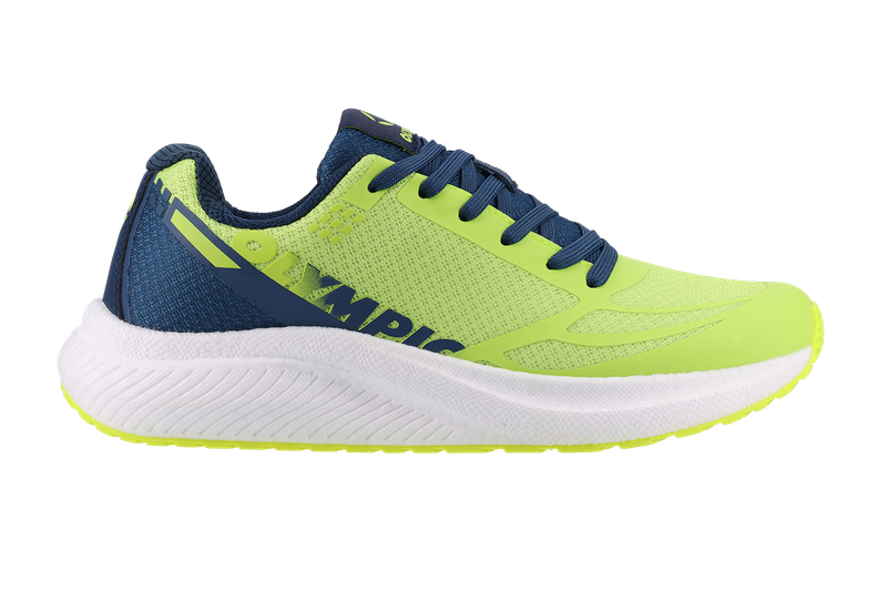 Olympic Mens Bounce 3 V3 Road Running Shoe Lime/Navy