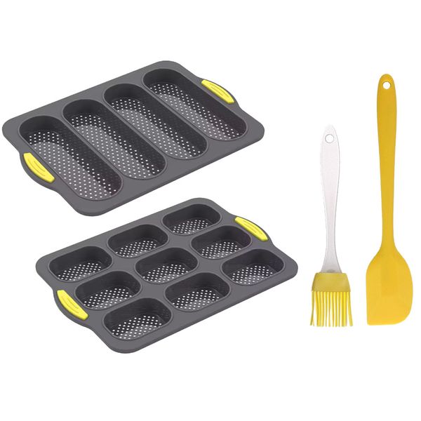 Grey Food Grade Silicone Oblong Bread Pans