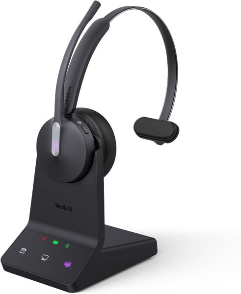 Yealink WH64 Mono Wireless Single-Ear Headset DECT &amp; Bluetooth with Base